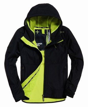 Superdry Hybrid Hooded SD-Windtrekker Férfi Kabát Sötétkék/Világos Zöld | RWIVN2817